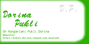 dorina pukli business card